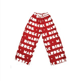 Letter Wide Pants (Red)